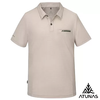 【ATUNAS 歐都納】男款POLARTEC POWER DRY吸濕排汗透氣快乾短袖POLO衫/大尺碼A1PS2501M- M 岩灰卡