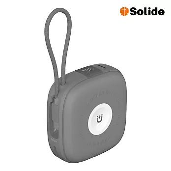 Solide索力得  10000mAh 馬卡龍 六合一萬用快充行動電源 帶線行動電源 耳機充電 手錶充電 雅痞灰