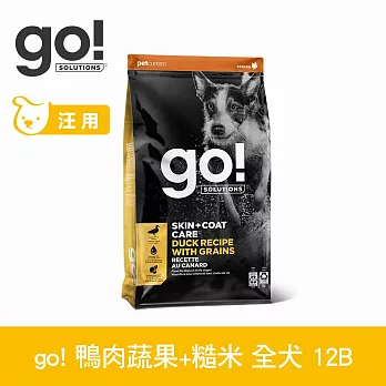 Go! 鴨肉蔬果+糙米 12磅(300克19包替代出貨) 狗狗天然糧 | 狗糧 狗飼料 全齡犬 燕麥 糙米 皮毛保健