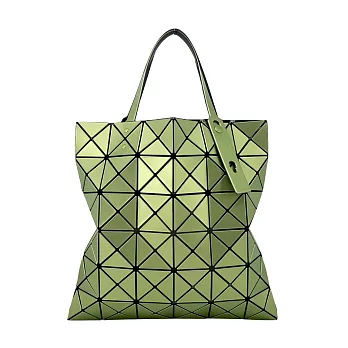 ISSEY MIYAKE 三宅一生 BAOBAO 6x6金屬感雙色手提包 淺綠X淺黃