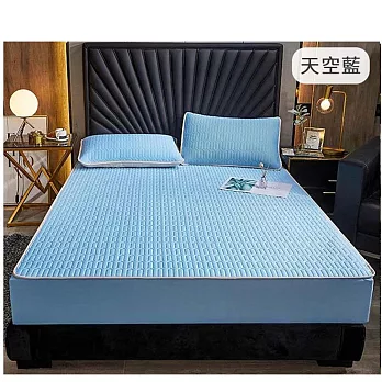 Dr.dream床包式乳膠涼蓆(泰國製、床包、乳膠涼床墊、涼墊、涼感墊) 加大單人 天空藍