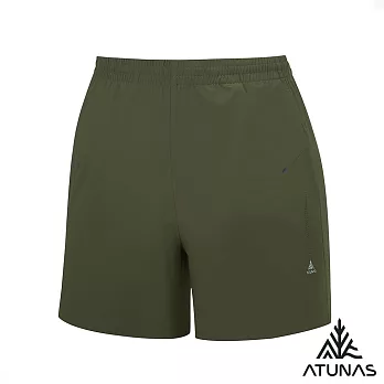 【ATUNAS 歐都納】女款休閒彈性短褲A1PA2527W- S 深橄綠