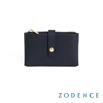 ZODENCE MAG進口牛皮多功能零錢包  墨藍