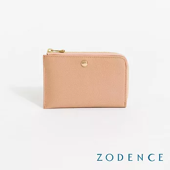 ZODENCE MINA進口牛皮零錢卡包  櫻粉