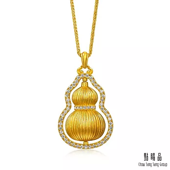 【點睛品】福來運轉 鑽石黃金項鍊 (大)