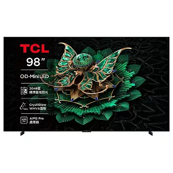 【活動優惠】TCL 98吋 98C7K QD-Mini LED 量子智能連網液晶顯示器 C7K Google TV 144Hz刷新率 含基本安裝+舊機回收