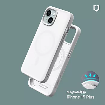 犀牛盾 iPhone 15 Plus(6.7吋) SolidX(MagSafe兼容)強化吸震緩衝防摔手機殼- 經典白