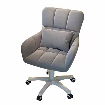 【好氣氛家居】軟綿絨布飽滿包覆電腦椅/三色可選 淺灰色