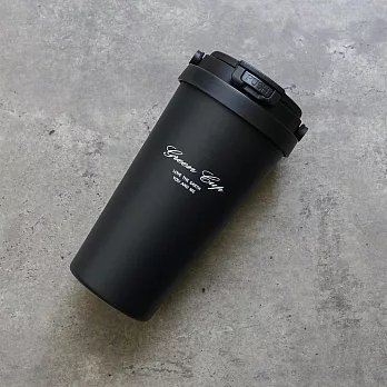GREEN CUP 芊杯304不鏽鋼陶瓷手提直吸飲兩用保溫杯-700ml-1支 霧面黑