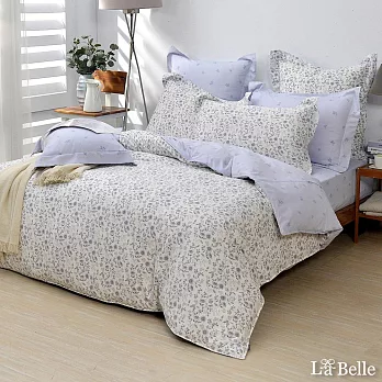 義大利La Belle《芷蘭花季》雙人純棉四件式防蹣抗菌吸濕排汗兩用被床包組