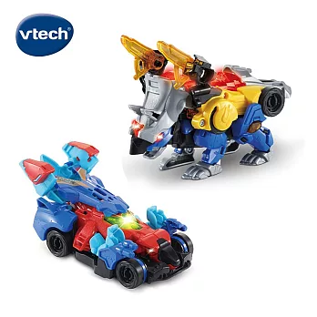 【Vtech】聲光變形恐龍合體組-三角龍-迪諾斯