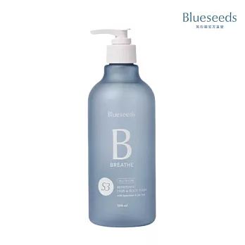 【Blueseeds 芙彤園】S3 薄荷茶樹全身舒爽潔淨露 500ml｜洗髮沐浴 All in one