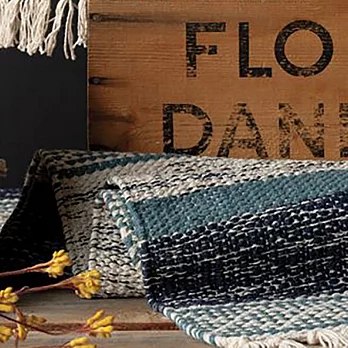 《danica》Heirloom純棉編織桌旗 - 靜藍思緒