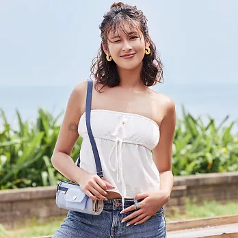 satana - Solider 長夾斜背包 - 沁心藍