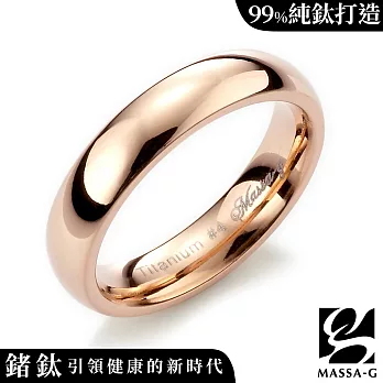 DECO X MASSA-G系列【鈦金純愛】玫瑰金鈦金戒  美規4號