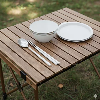 仙德曼雙層304不鏽鋼笠形湯碗-附蓋-20cm-2入-霧白+316不鏽鋼餐具組-4套入