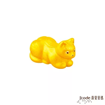 J’code真愛密碼｜貓跳台-臥姿貓咪硬金擺件