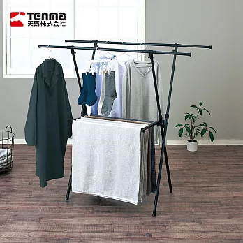 【日本天馬】PORISH 室內用摺疊雙桿晾曬架(寬&高伸縮款)-DIY