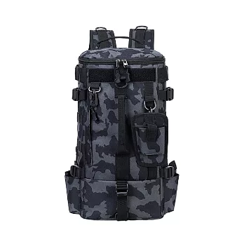 【JAR嚴選】戶外防水多功能雙肩背包 深藍迷彩