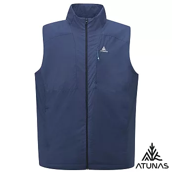 【ATUNAS 歐都納】男款石墨烯微暖輕量背心/大尺碼A1VE2503M- M 深海藍