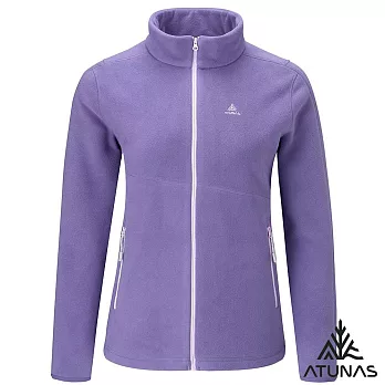 【ATUNAS 歐都納】女款經典刷毛抗風保暖外套/大尺碼A2GA2523W- S 灰紫