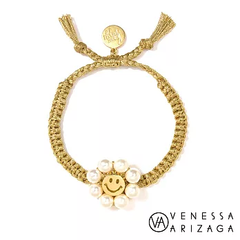 Venessa Arizaga GOLDEN DAISY 珍珠笑臉手鍊 金色手鍊