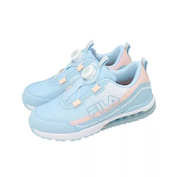 Fila 慢跑鞋 J821Y 中大童鞋 藍 白 氣墊 旋鈕 魔鬼氈 運動鞋 3J821Y359
