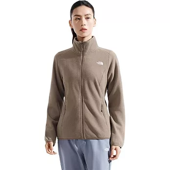 The North Face W TKA100 ZIP-IN JACKET - AP 女 刷毛外套 NF0A8GGEBOW L 棕色