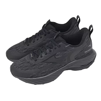Mizuno 美津濃 慢跑鞋 Wave Rider GTX 3 超寬楦 女鞋 黑 防水 運動鞋 J1GD2580-72 23cm BLACK
