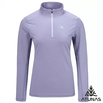 【ATUNAS 歐都納】女款抑菌耐磨長袖排汗立領衫/拉鍊衫/POLO衫/大尺碼A1PSGZ04W- S 薰衣草紫