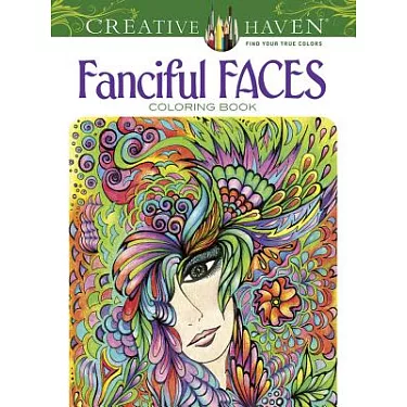 Abstract Faces Coloring Book for Adults: Grayscale Faces Coloring