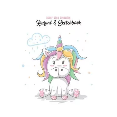 Sketchbook: Cute Magical Unicorn Sketchbook for Girls with 120