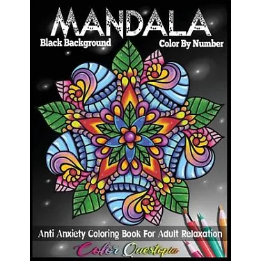 博客來-Mandala Color By Number Anti Anxiety Coloring Book For