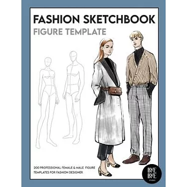 博客來-Female & Male Fashion Sketchbook Figure Template