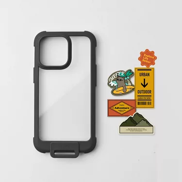 博客來-bitplay iPhone 13 Wander Case隨行手機殼附貼紙霧黑