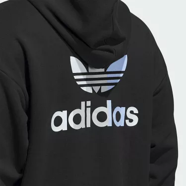 博客來-ADIDAS GFX Hoodie 男女圓領套頭衫-IY7385 M 黑色