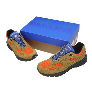 博客來-New Balance NB 休閒鞋992 男鞋棕橘Action Bronson 聯名Tiger 