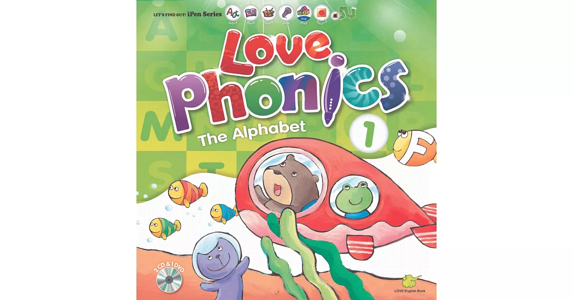 LOVE Phonics 1 The Alphabet：認識字母(一書+3CD+1DVD+1海報+1手冊) | 拾書所