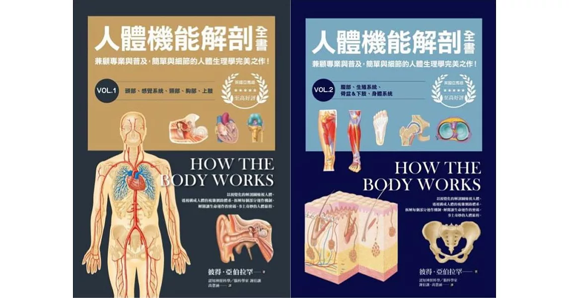 人體機能解剖全書vol.1+vol.2（套書） | 拾書所