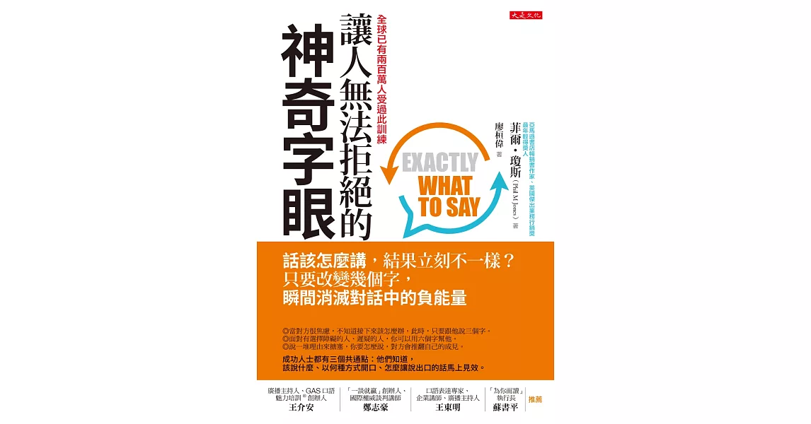 讓人無法拒絕的神奇字眼：話該怎麼講，結果立刻不一樣？ 只要改變幾個字，瞬間消滅對話中的負能量 | 拾書所