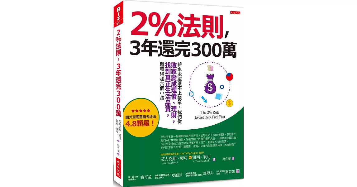 2%法則，3年還完300萬：薪水永遠跟不上帳單，我們從敗家變成理債、理財，找到真正生活品質，還養得起六個小孩 | 拾書所