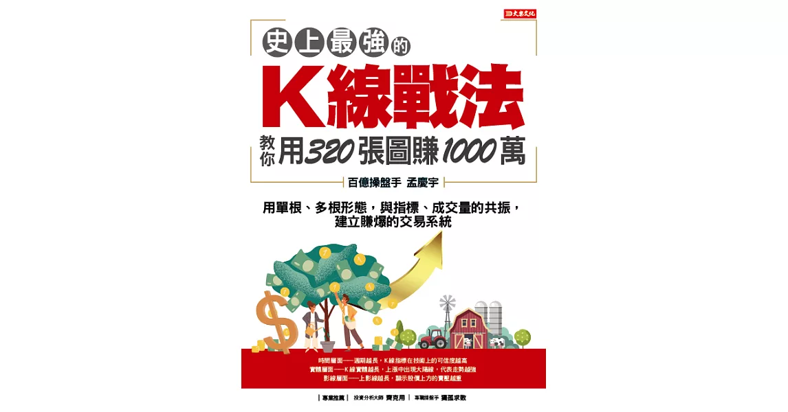 史上最強的K線戰法，教你用320張圖賺1000萬：用單根、多根形態，與指標、成交量的共振，建立賺爆的交易系統 (電子書) | 拾書所