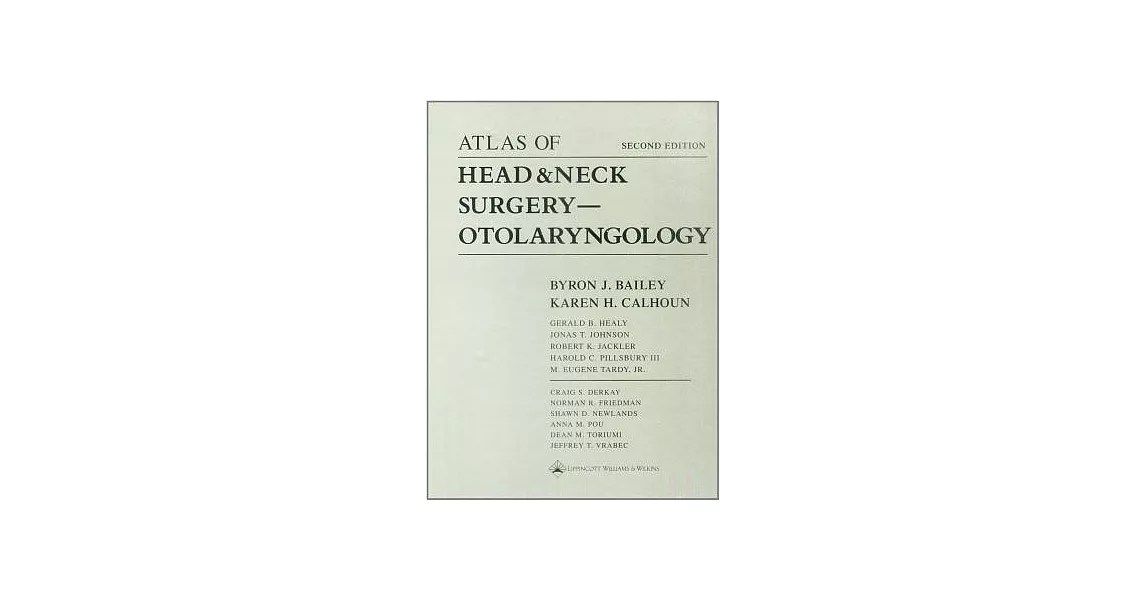 Atlas of Head and Neck Surgery Otolaryngology | 拾書所