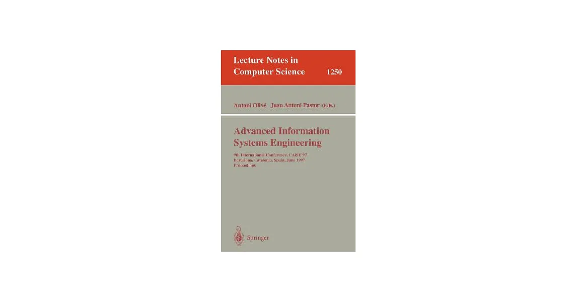博客來-Advanced Information Systems Engineering: 9th International ...