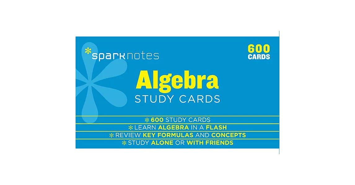 博客來-Algebra Sparknotes Study Cards