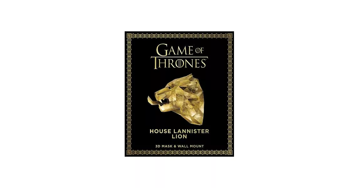 Game of Thrones: House Lannister Lion: 3d Mask & Wall Mount | 拾書所