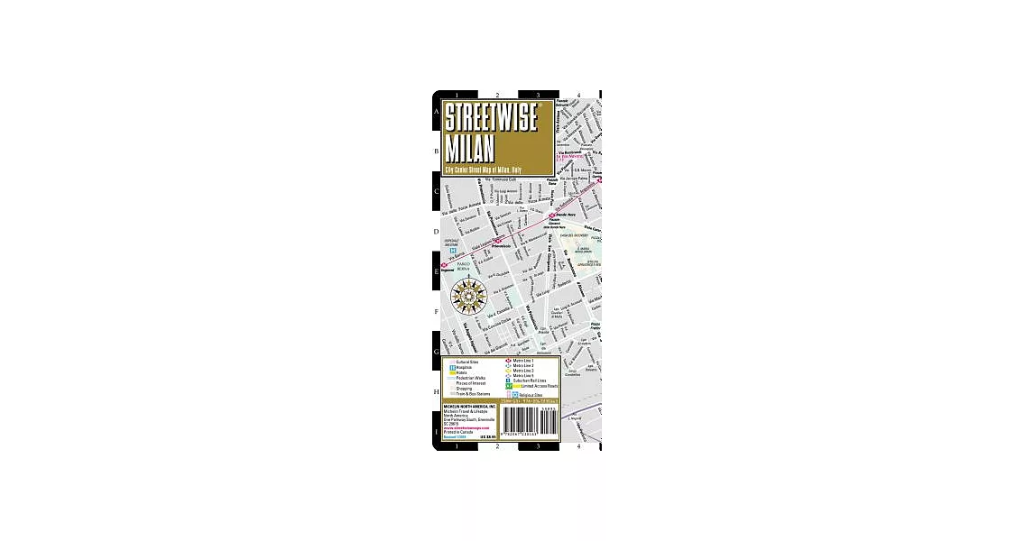 Streetwise Milan Map - Laminated City Center Street Map of Milan, Italy | 拾書所