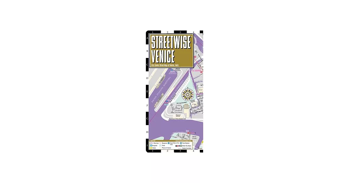 Streetwise Venice Map - Laminated City Center Street Map of Venice, Italy | 拾書所