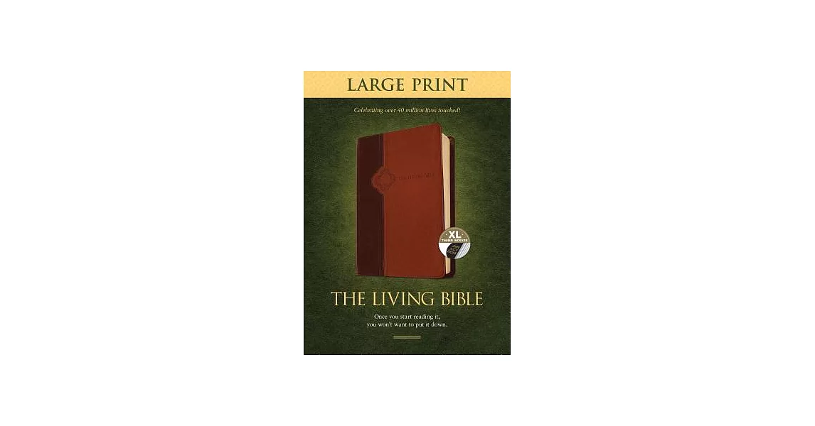 The Living Bible: Paraphrased, Brown / Tan, TuTone, Leatherlike | 拾書所