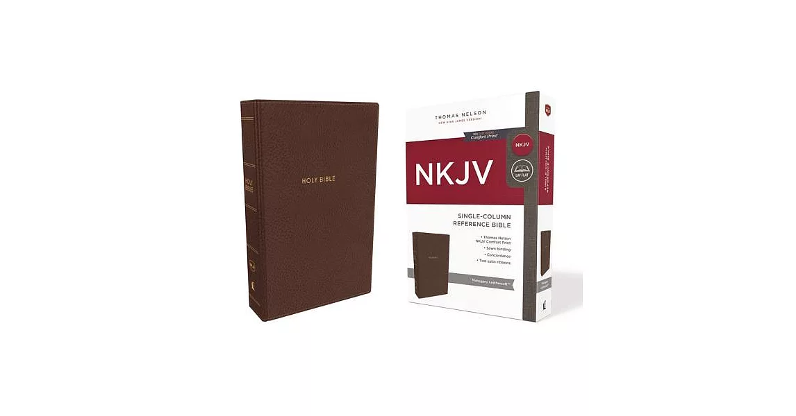 The Holy Bible: New King James Version, Mahogany Leathersoft, Single-Column Reference Bible | 拾書所